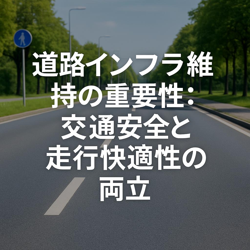 道路インフラ維持の重要性：交通安全と走行快適性の両立