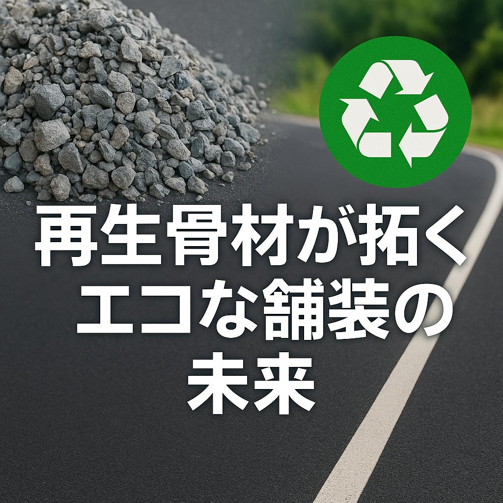 再生骨材が拓く、エコな舗装の未来