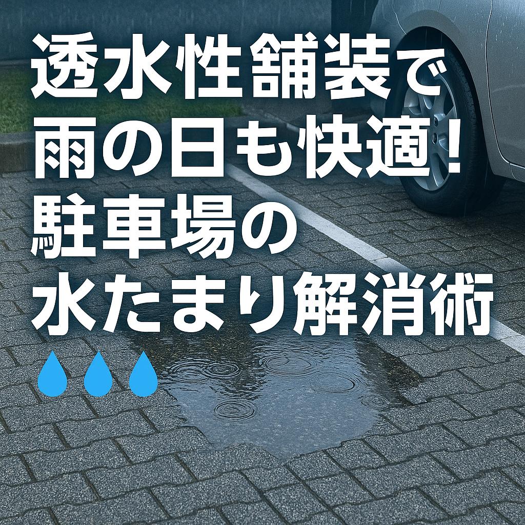 透水性舗装で雨の日も快適！駐車場の水たまり解消術
