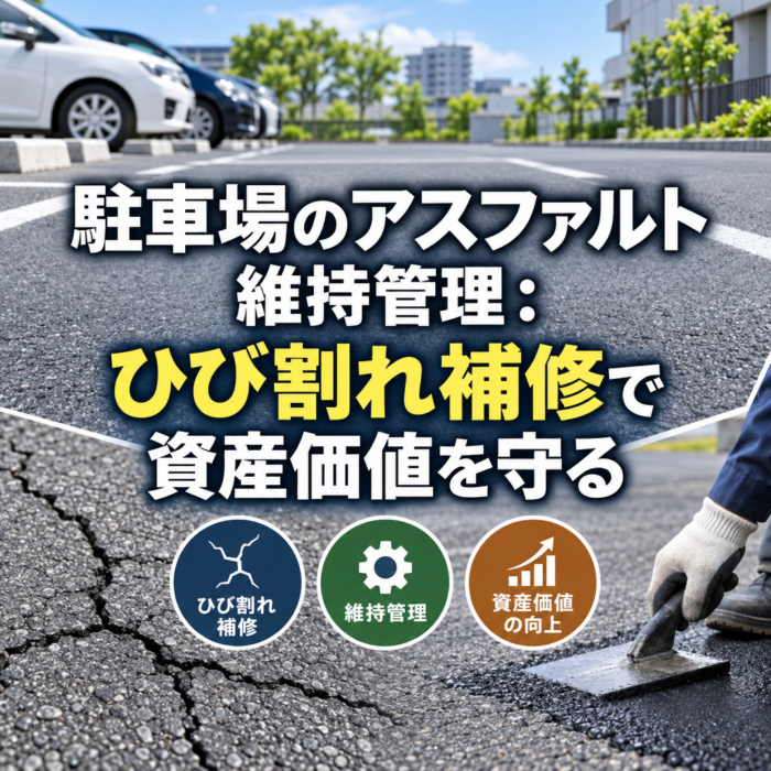 駐車場のアスファルト維持管理：ひび割れ補修で資産価値を守る